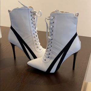 Lace up heel booties